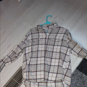 Plaid Button-Up Shirt